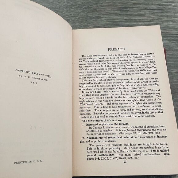 Antique Vintage 1920s Math Algebra Textbooks Lot of 5 - Picture 13 of 15